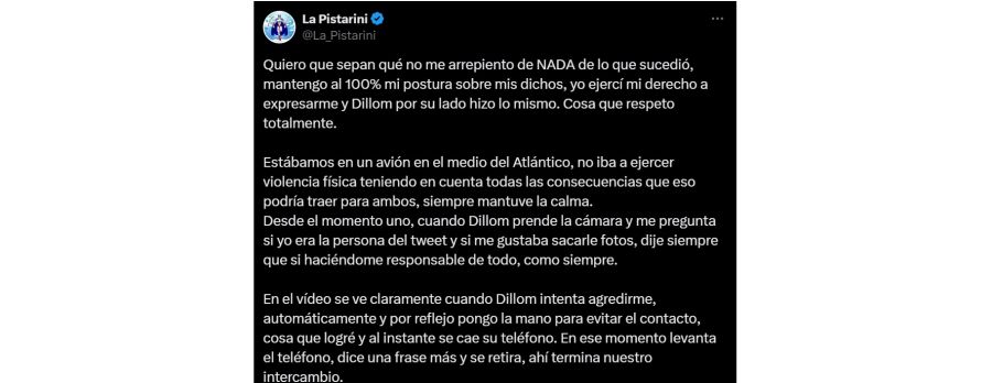 El contundente descargo de La Pistarini