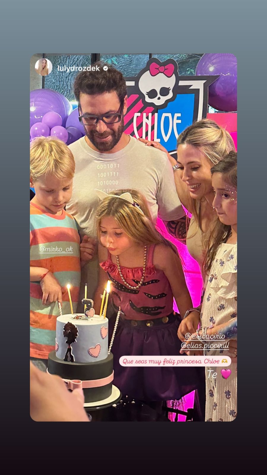 El cumpleaños de Chloe, la hija de Jesica Cirio