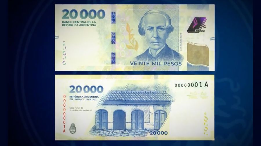 Nuevo Billete de 20 mil pesos