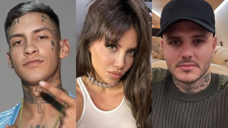 Wanda Nara, L-Gante y Mauro Icardi 