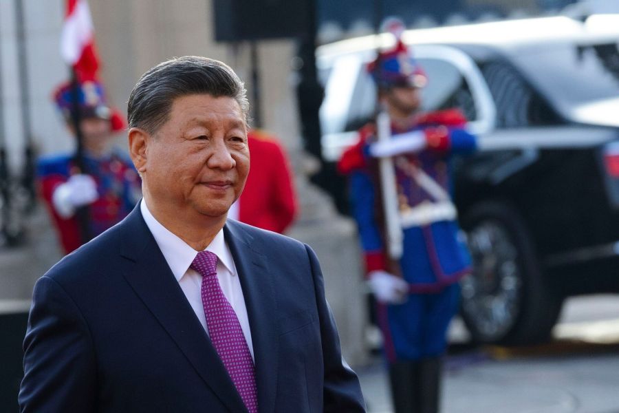 Xi Jinping at the Government Palace in Lima, Peru, on Nov. 14