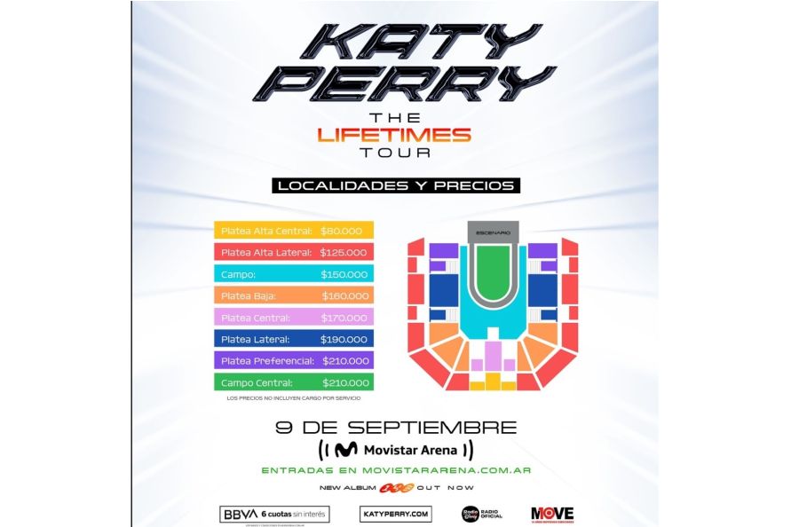 Los precios de las entradas para Katy Perry