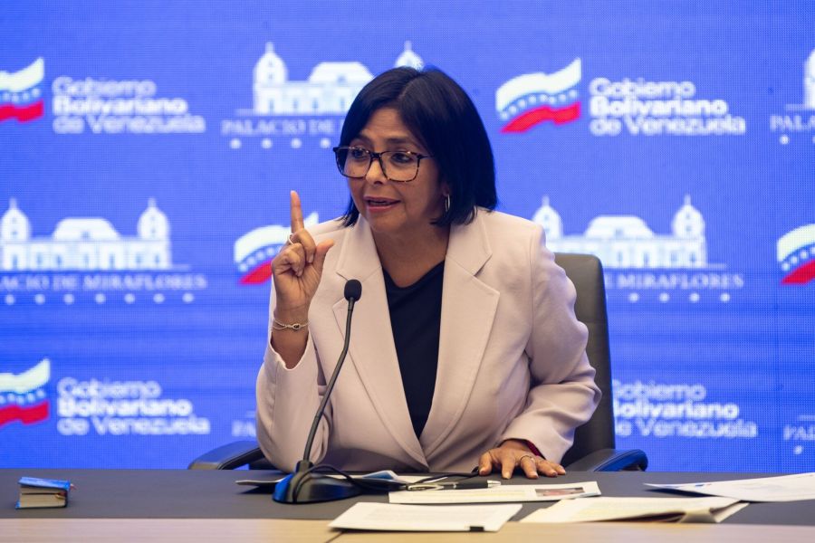 Vice President Delcy Rodriguez Holds Press Conference 