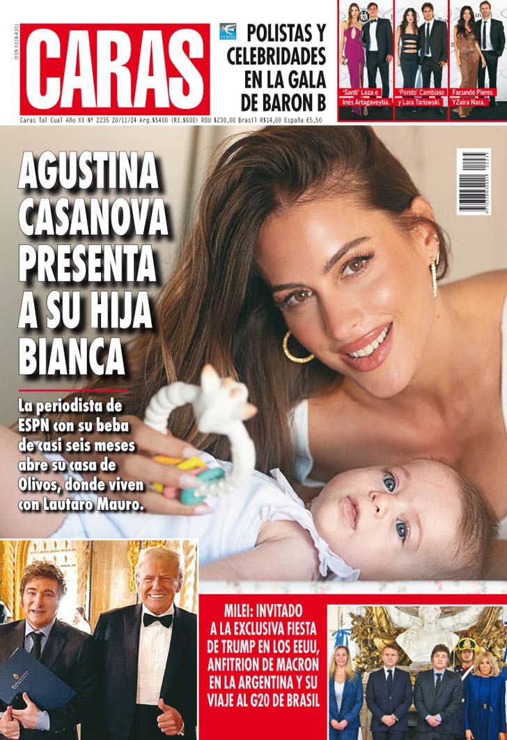 Agustina Casanova presenta a su hija Bianca 