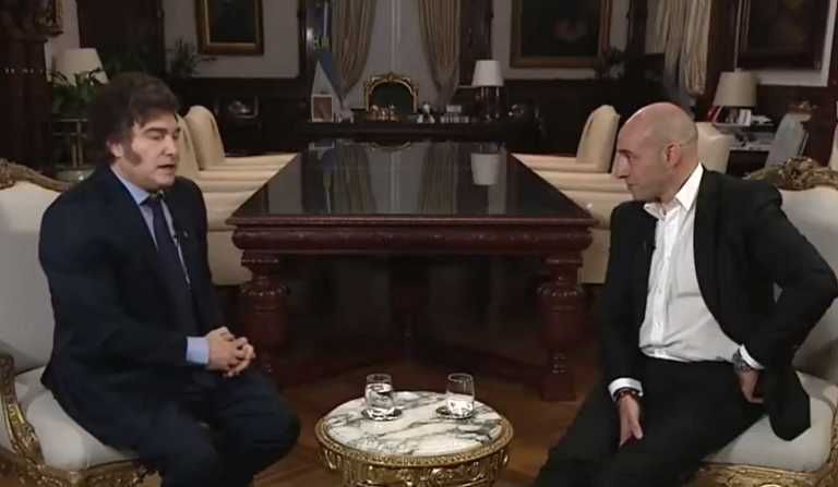 La entrevista a Javier Milei en Casa Rosada.