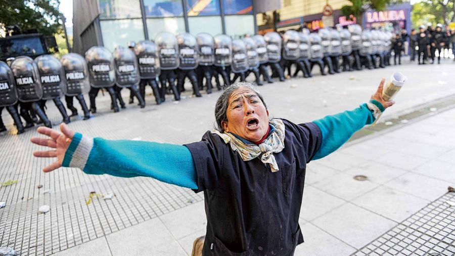 Mujer protesta