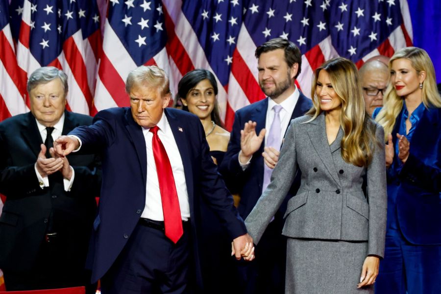 Donald Trump during an election night event in West Palm Beach, Florida, on Nov. 6.