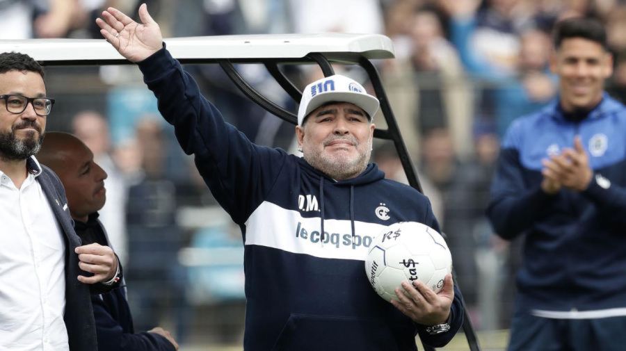 Diego Maradona en una de sus últimas apariciones