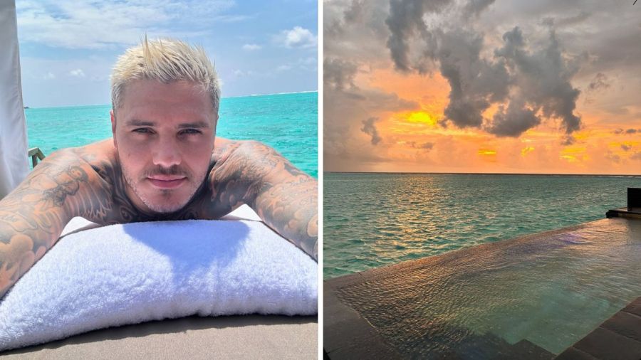 Mauro Icardi se fue de vacaciones a las Islas Maldivas