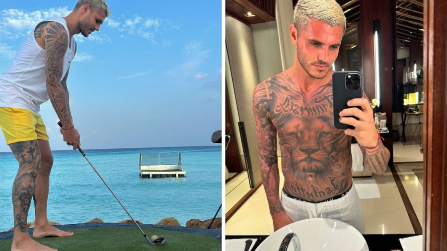 Mauro Icardi se fue de vacaciones a las Islas Maldivas