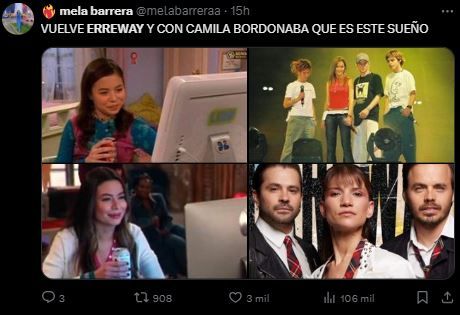 Vuelve Erreway con Camila Bordonaba y estallaron los memes 