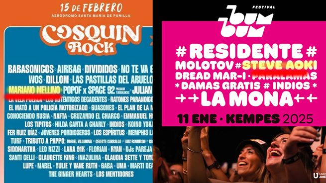 Grilla Festivales en Córdoba