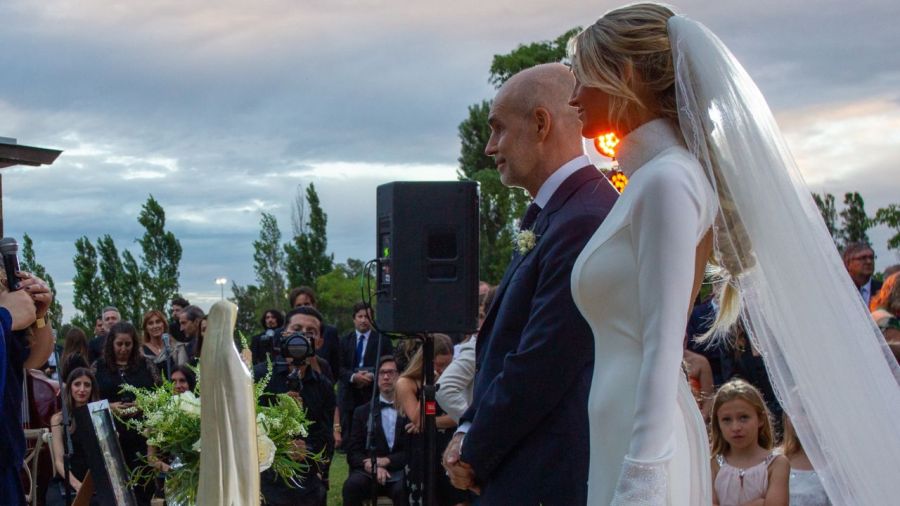 Así fue el increíble look de Milagros Maylin para su boda con Horacio Rodríguez Larreta