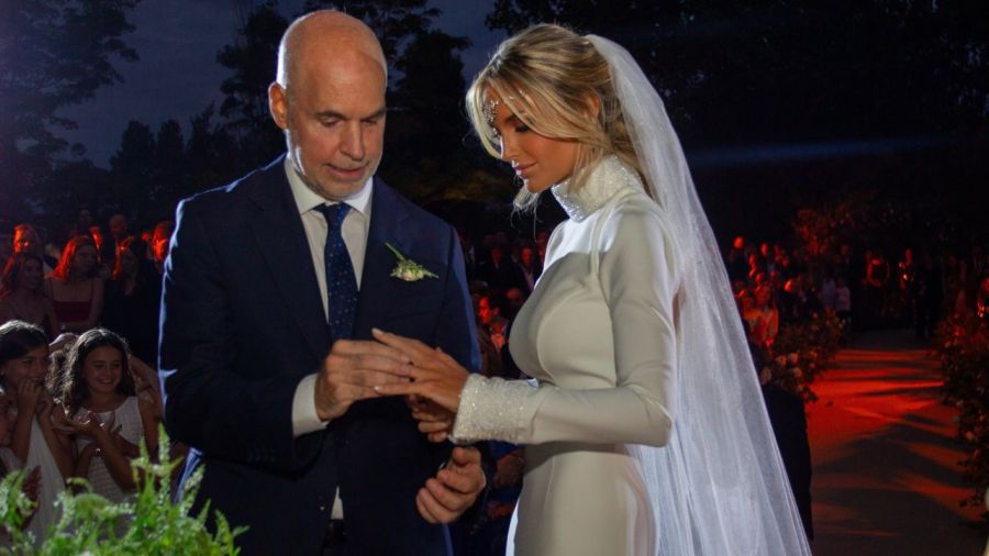 Así fue el increíble look de Milagros Maylin para su boda con Horacio Rodríguez Larreta