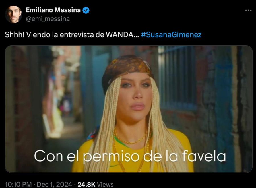 Los memes de Wanda Nara en el living de Susana