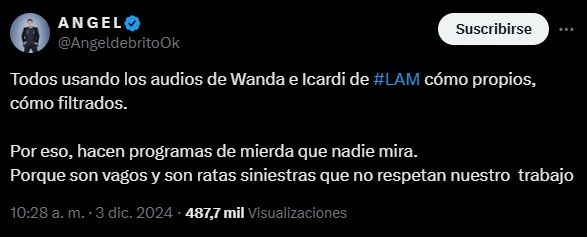 Ángel de Brito apuntó contra los programas que se robaron primicias de LAM