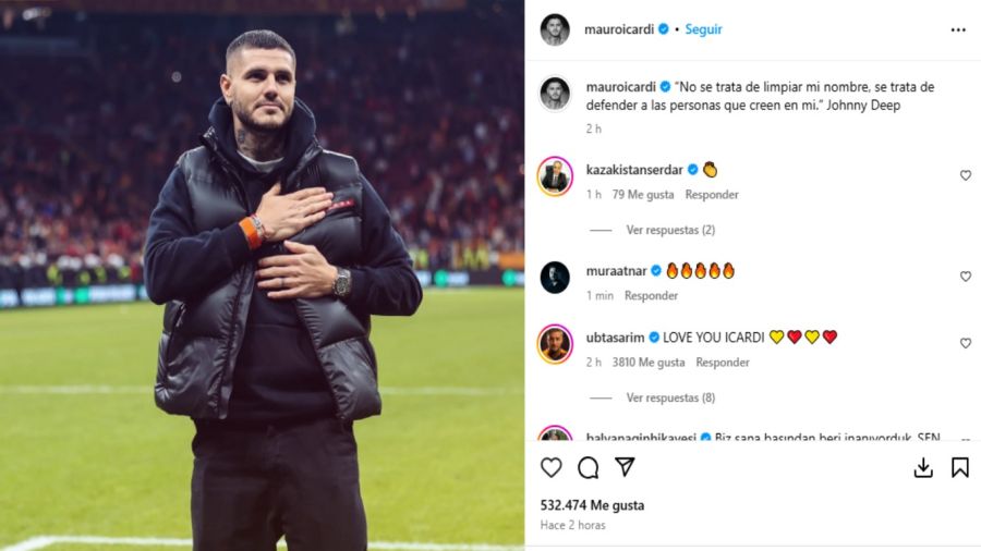 Mauro Icardi se comparó con Johnny Depp en medio del escándalo con Wanda Nara