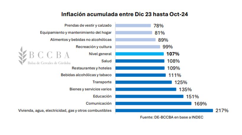 Inflación acumulada en 2024