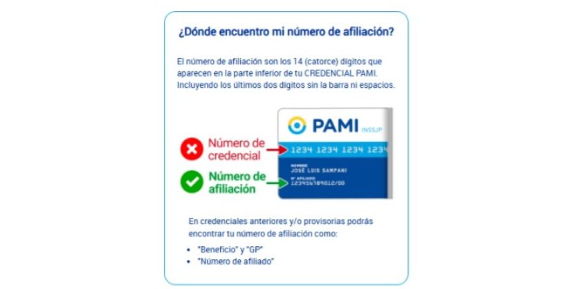 Cómo identificar el número de afiliado PAMI.