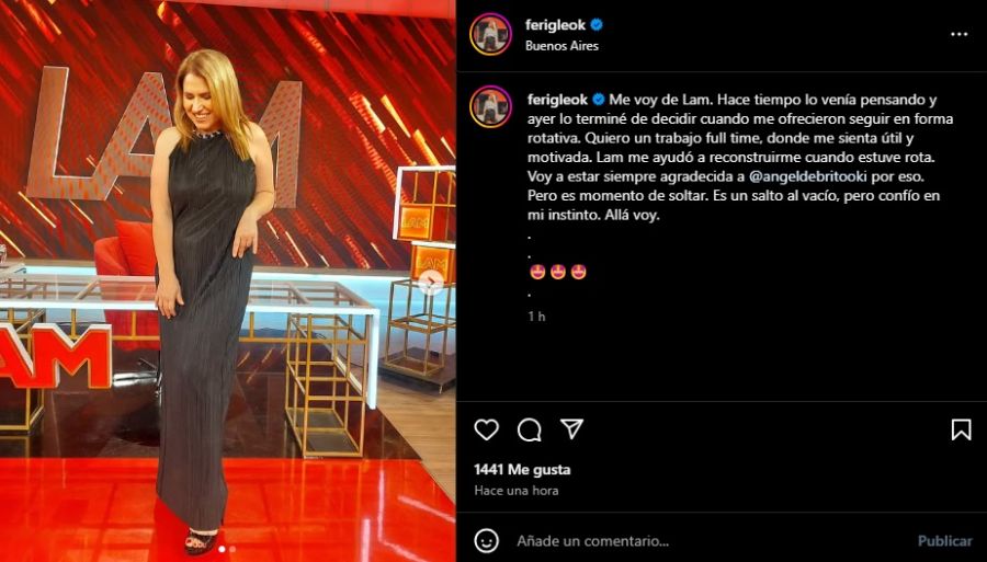 Fernanda Iglesias anunció su renuncia de LAM