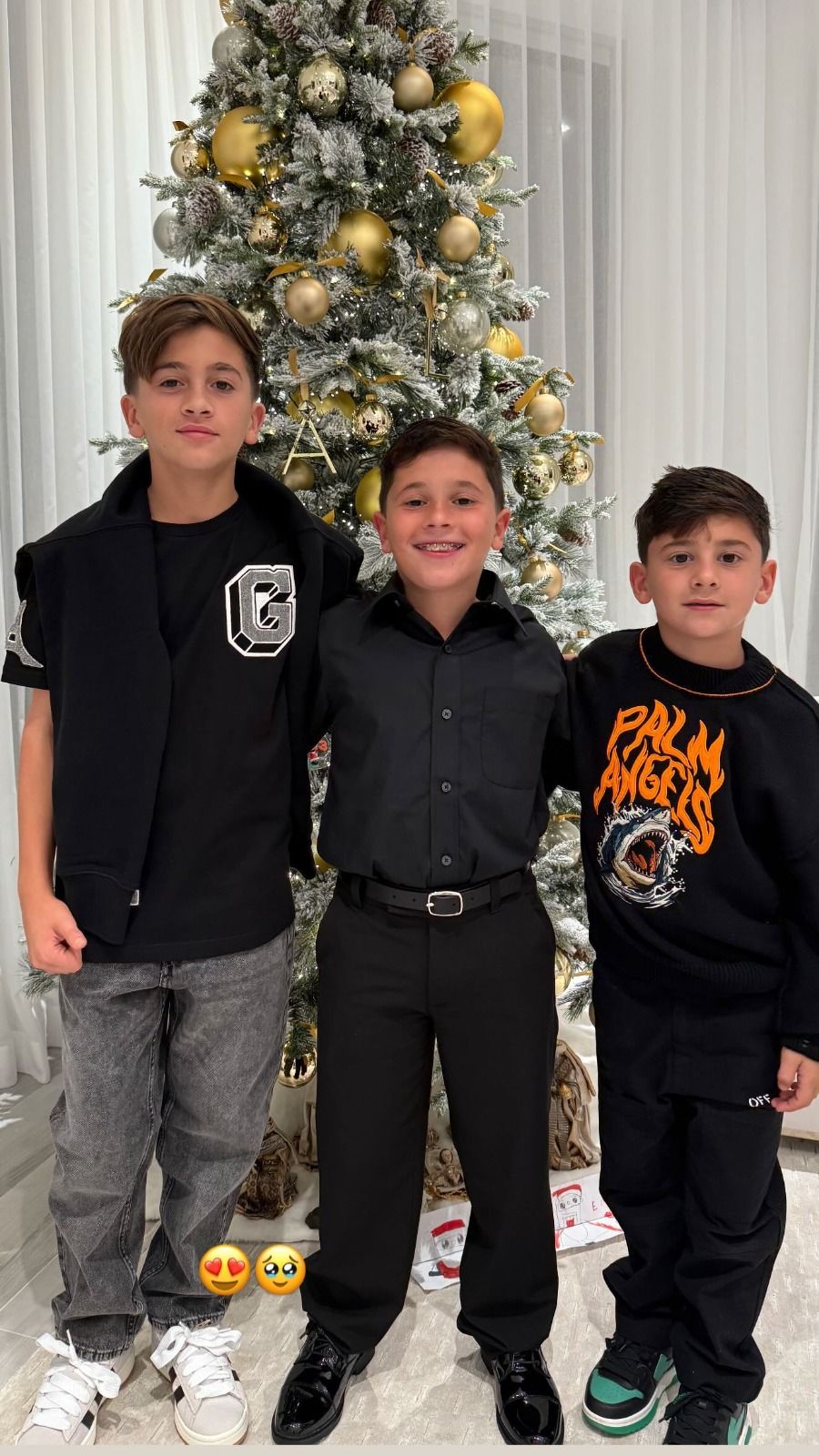 Thiago, Ciro y Mateo Messi posaron con sus looks más formales y se llevaron todos los aplausos 