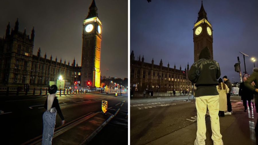 Enzo Fernández y Candela Arizaga en Londres 