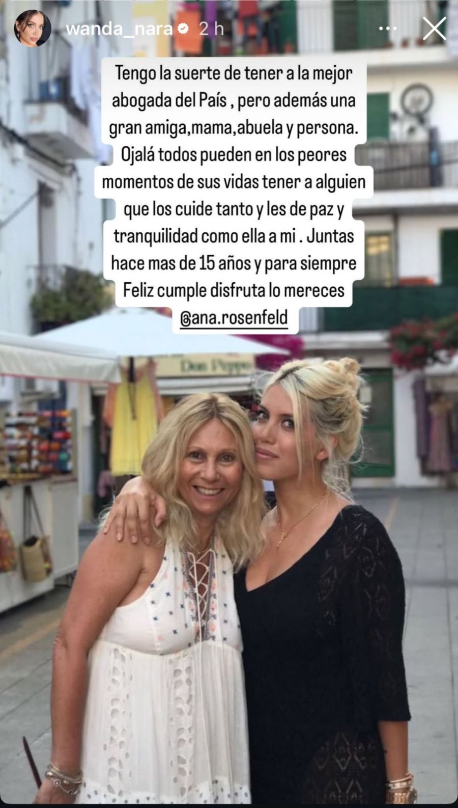 El sentido mensaje de Wanda Nara a Ana Rosenfeld