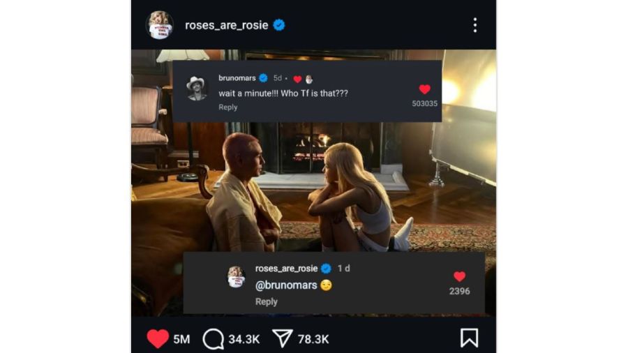 Rosé, Bruno Mars y Evan Mock