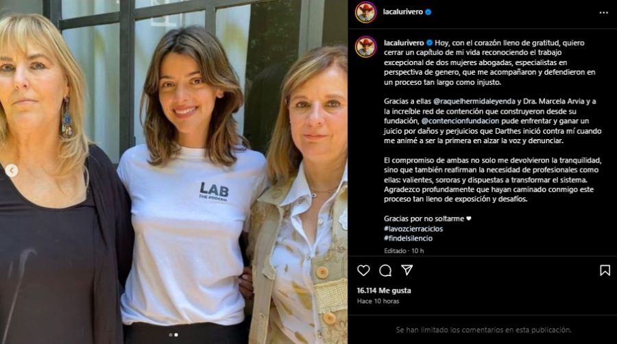 Calu Rivero celebró la sentencia en contra de Juan Darthés