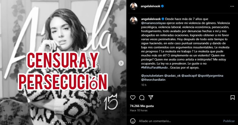 Ángela Leiva denunció a Mariano Zelaya, su expareja