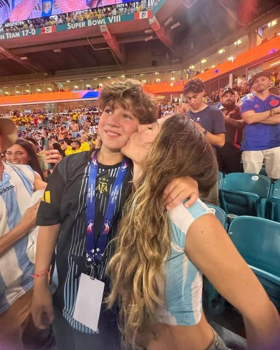 Momo y Jimena Baron fueron al Hard Rock Stadium y vieron a la selección consagrarse bicampeón de América