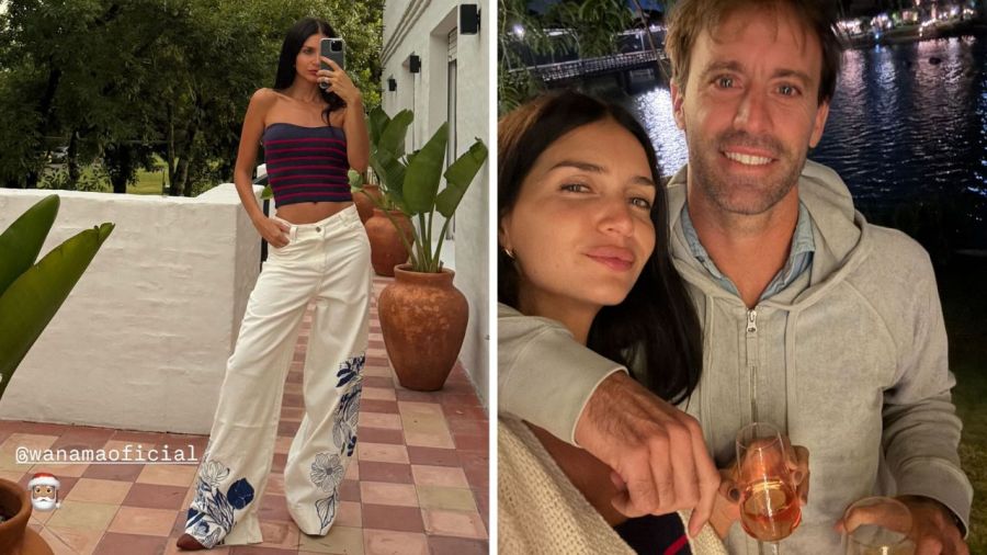 El look casual blanco de Zaira Nara para Nochebuena