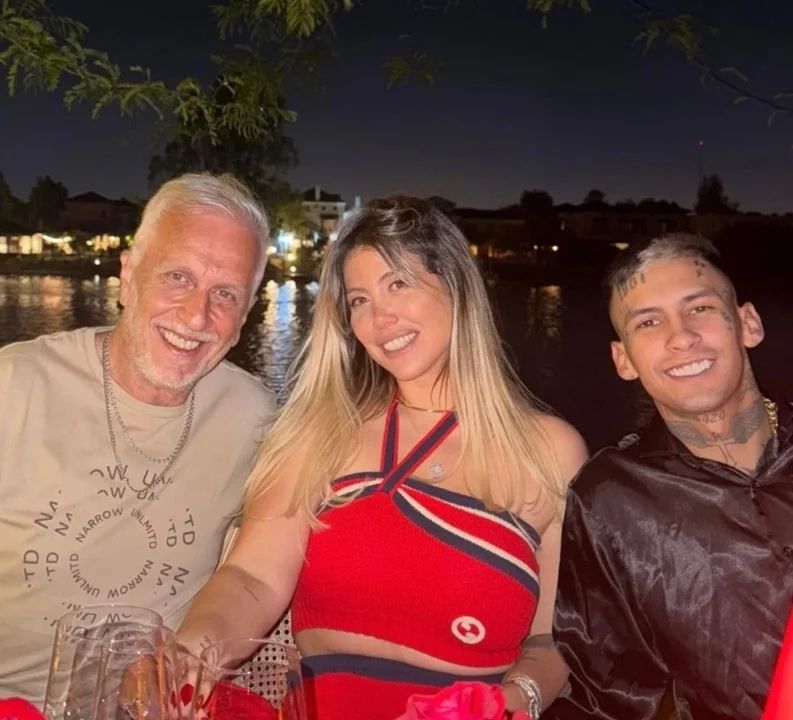 L-Gante, Wanda Nara y su padre