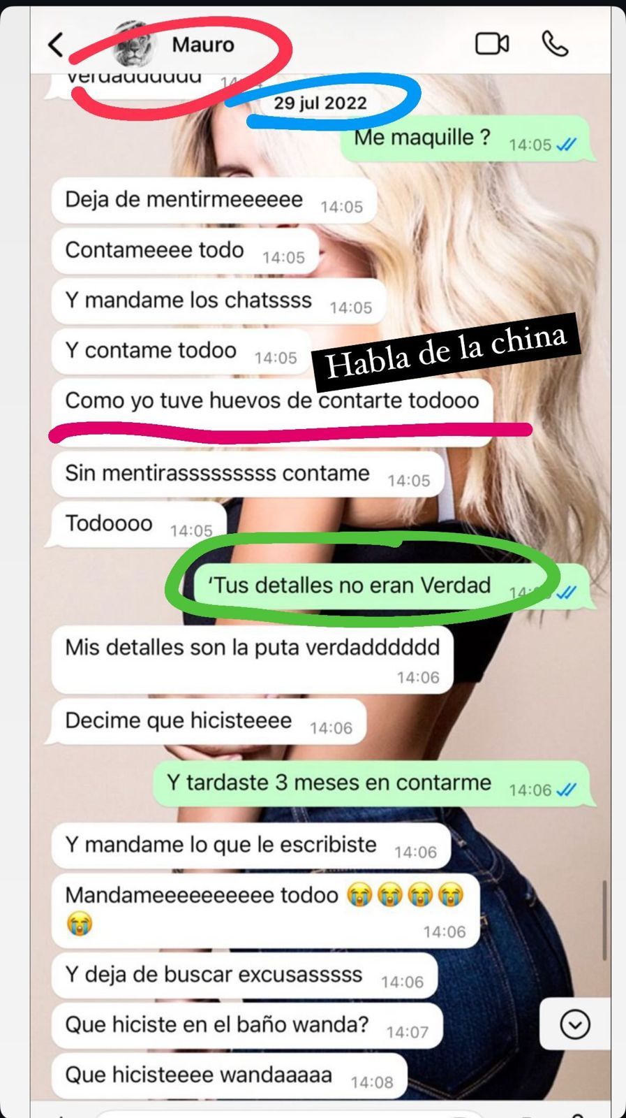 Chats de Wanda y Mauro