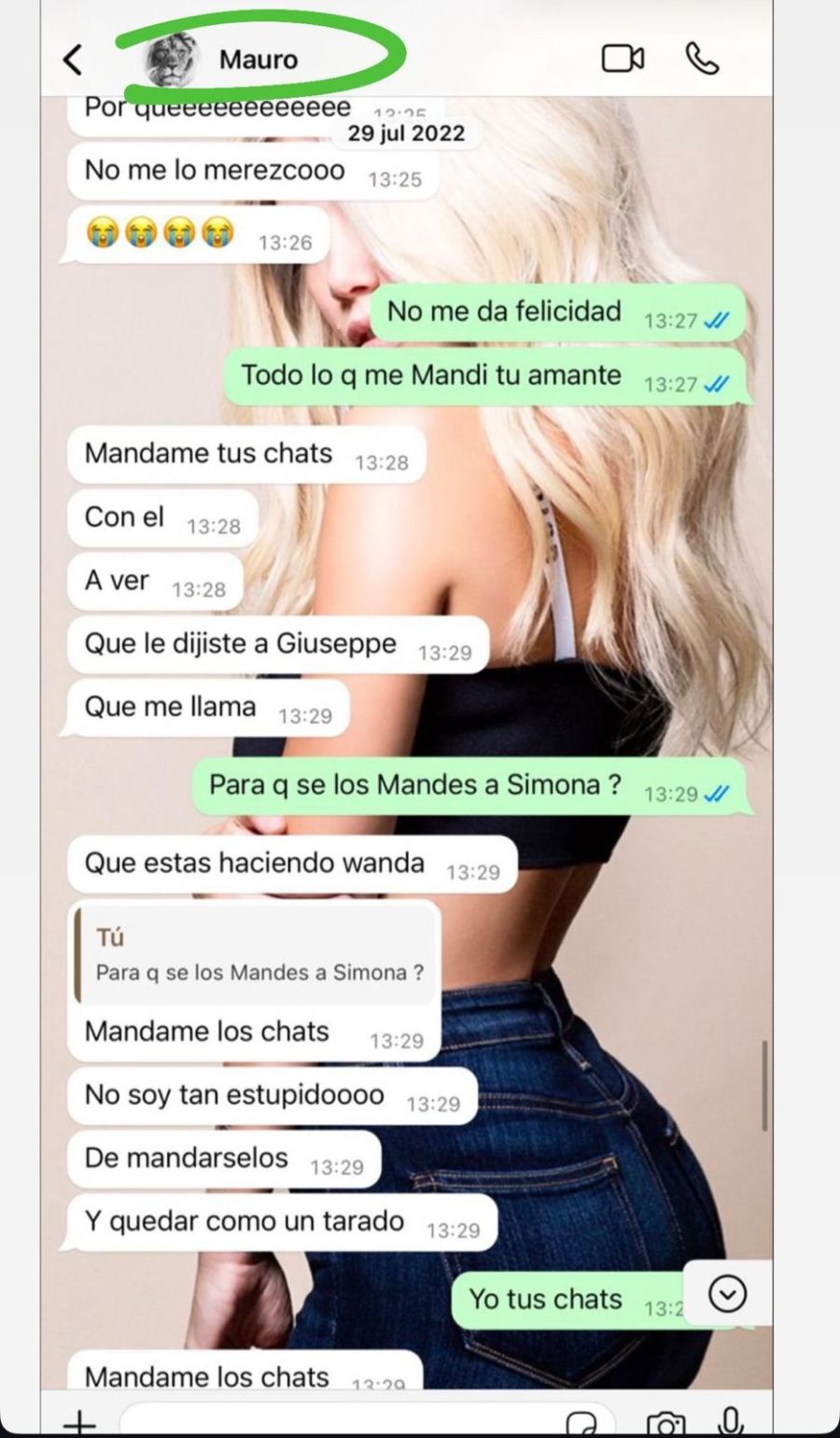 Chats de Wanda y Mauro