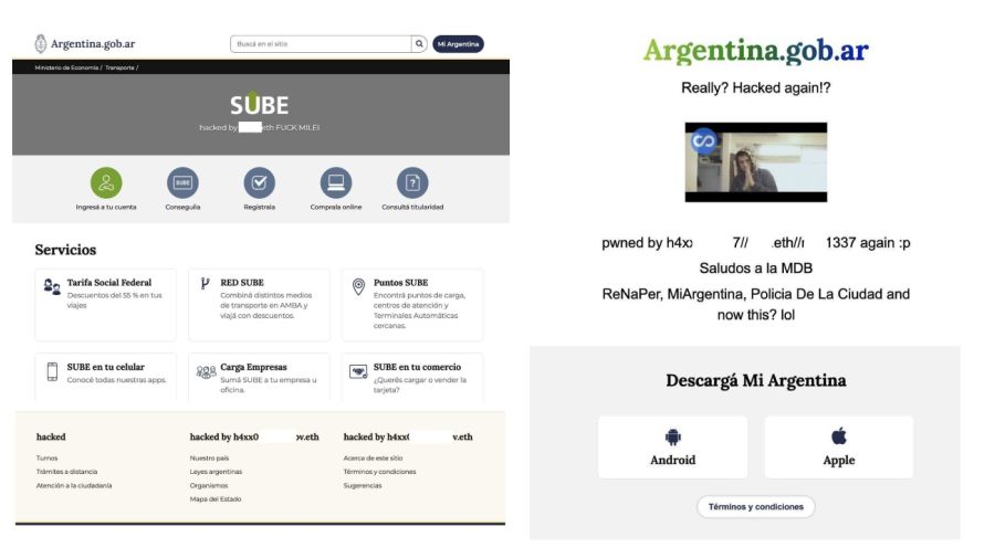 Hackeo a la web oficial del Gobierno