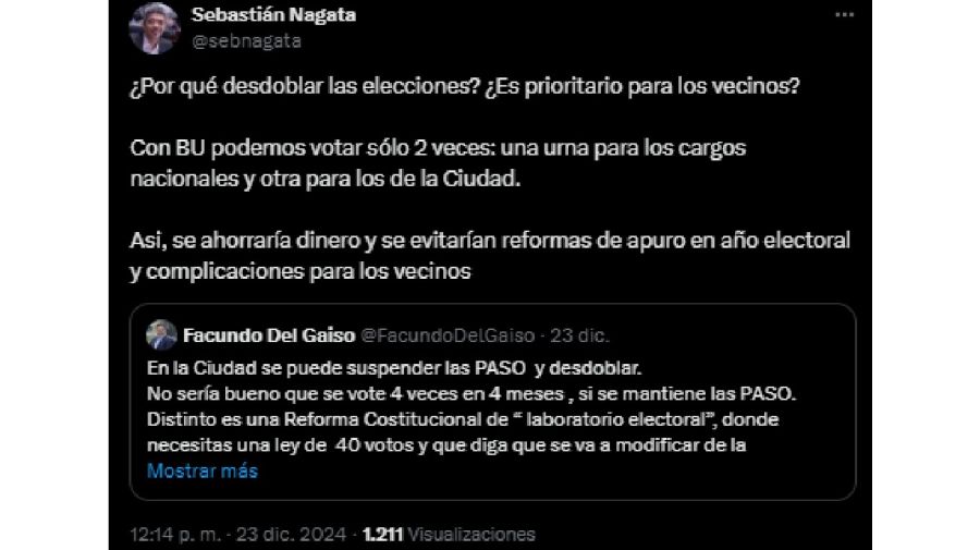 Legisladores porteños sobre el desdoblamiento de las elecciones 20241226