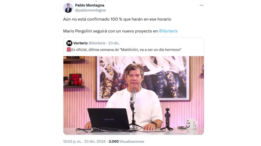 Mario Pergolini anunció el final de su programa en Vorterix