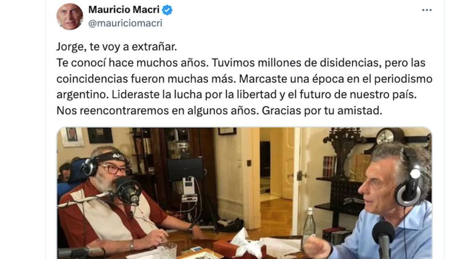 Patricia Bullrich, Mauricio Macri, Alfredo Cornejo, Maxi Ferraro, Pamela Verasay y Elisa Lilita Carrió Tweet 20241230