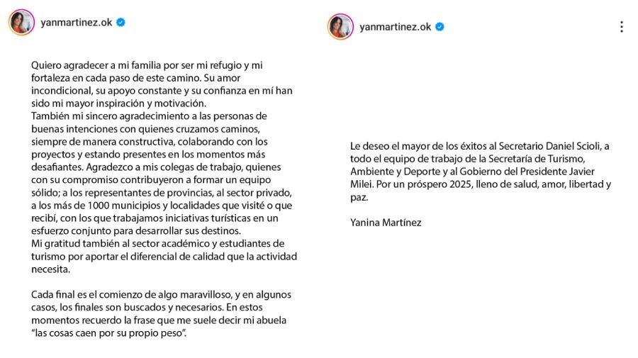 Descargo de Yanina Martínez