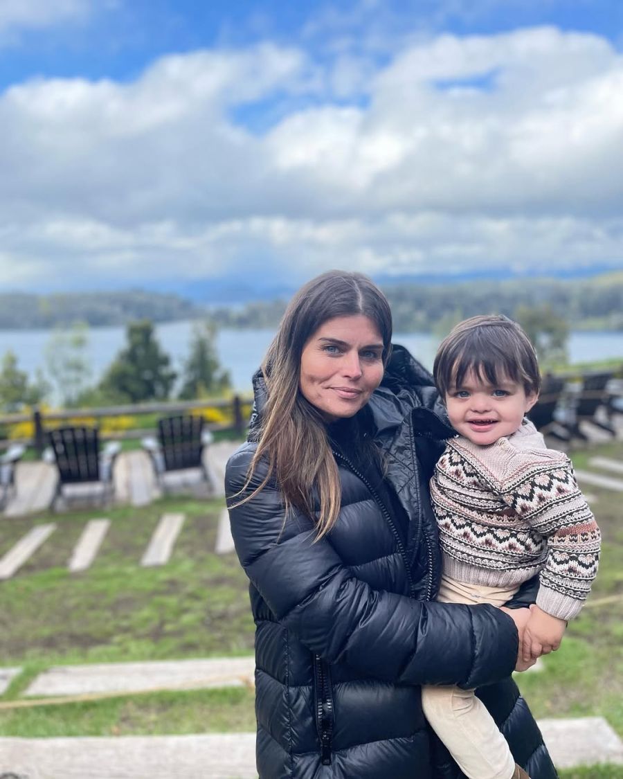 Angie Balbiani con su hijo