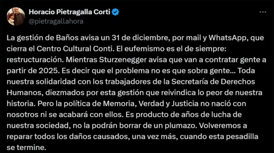 Descargo pietragalla sobre conti