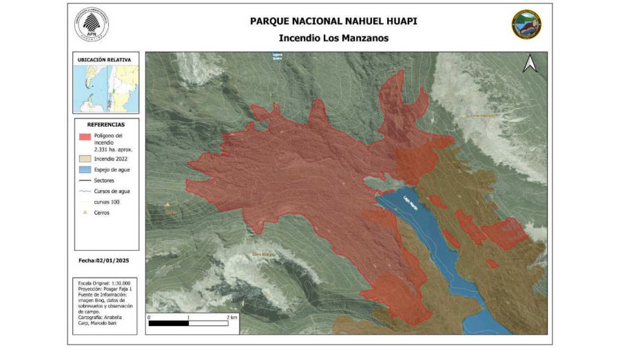 Incendio Parque Nacional Nahuel Huapi 20250103