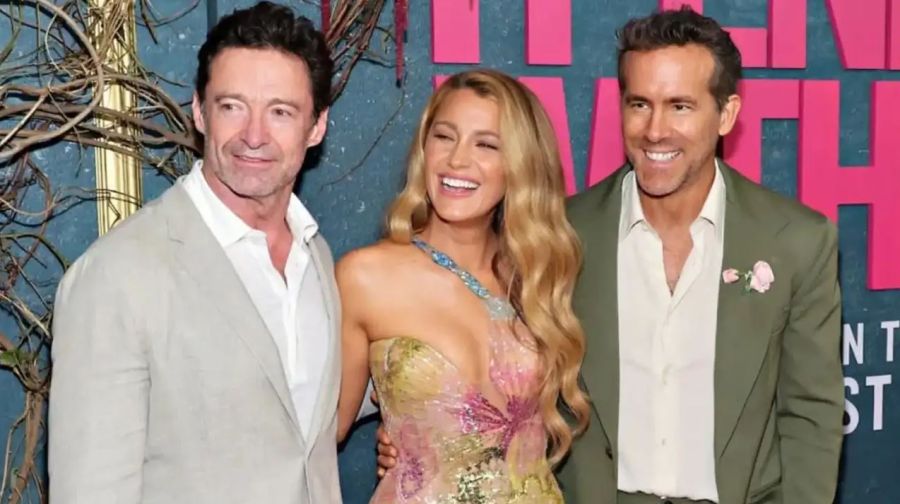 Hugh Jackman, Blake Livley y Ryan Reynolds