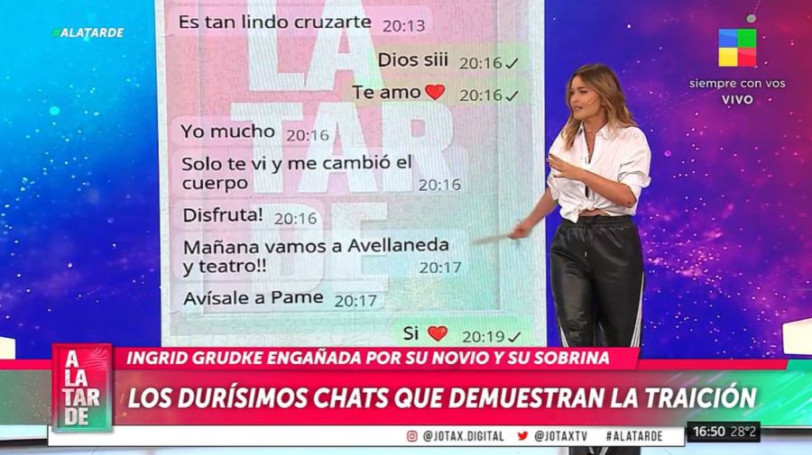 Los chats que demuestran el engaño de Martín Colantonio a Ingrid Grudke