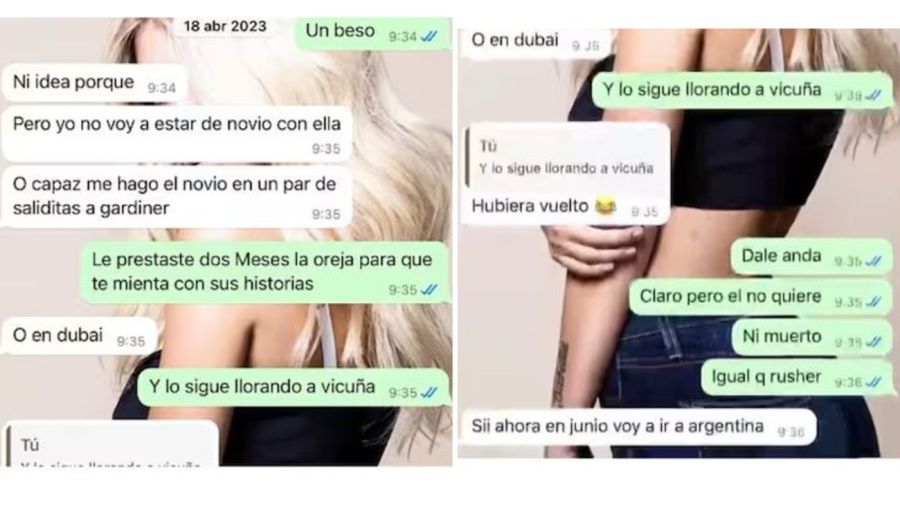 Chat Mauro Icardi y Wanda Nara