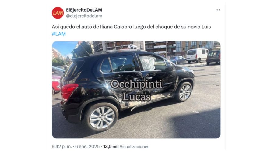 El accidente que sufrió el novio de Iliana Calabró