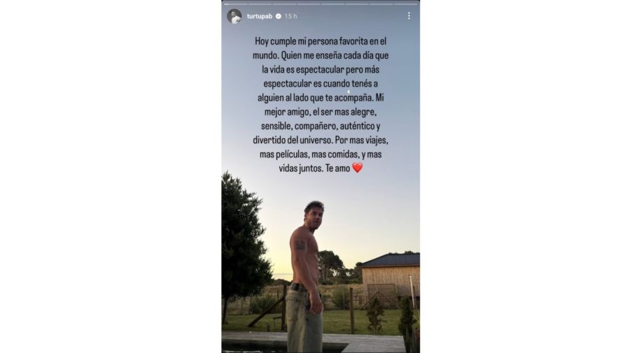 Fer Dente recibió una romántica dedicatoria de su novio