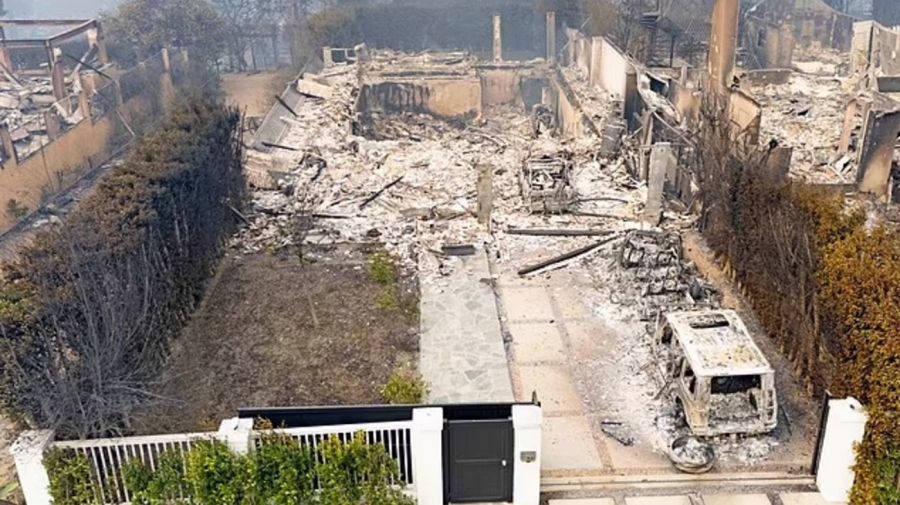 La casa de Miles Teller y su esposa Keleigh tras el incendio en Palisades