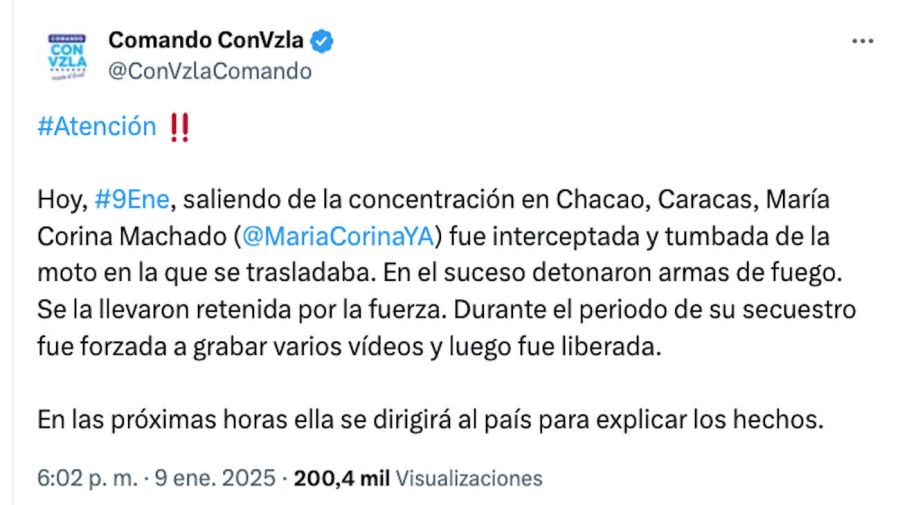 María Corina Machado 20250109